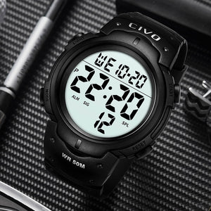 1068C | Quartz Digital Men Watch | Rubber Band-megalith watch