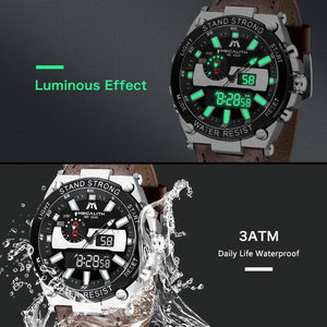 8230M | Quartz Men Watch | Leather Band-megalith watch