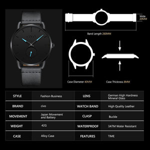 8085C | Quarz-Herrenuhr | Lederarmband