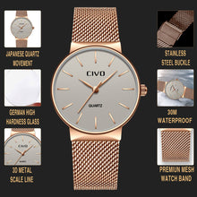 Laden Sie das Bild in den Galerie-Viewer, 8068C | Quarzuhr für Damen | Mesh-Armband