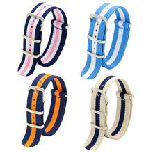 Load image into Gallery viewer, CIVO NATO Strap 4 Packs 18mm 20mm 22mm Premium Ballistic Nylon Watch Bands Zulu Style with Stainless Steel Buckle for Men Women