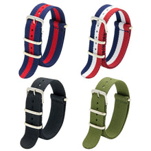 Load image into Gallery viewer, CIVO NATO Strap 4 Packs 18mm 20mm 22mm Premium Ballistic Nylon Watch Bands Zulu Style with Stainless Steel Buckle for Men Women