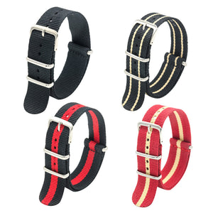 CIVO NATO Strap 4 Packs 18mm 20mm 22mm Premium Ballistic Nylon Watch Bands Zulu Style with Stainless Steel Buckle for Men Women
