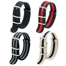 Load image into Gallery viewer, CIVO NATO Strap 4 Packs 18mm 20mm 22mm Premium Ballistic Nylon Watch Bands Zulu Style with Stainless Steel Buckle for Men Women