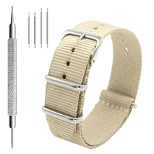 Laden Sie das Bild in den Galerie-Viewer, CIVO NATO-Armband, 4er-Pack, 18 mm, 20 mm, 22 mm, hochwertige Uhrenarmbänder aus ballistischem Nylon, Zulu-Stil mit Edelstahlschnalle für Männer und Frauen