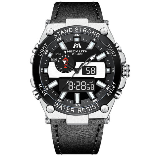 8230M | Quartz Men Watch | Leather Band-megalith watch