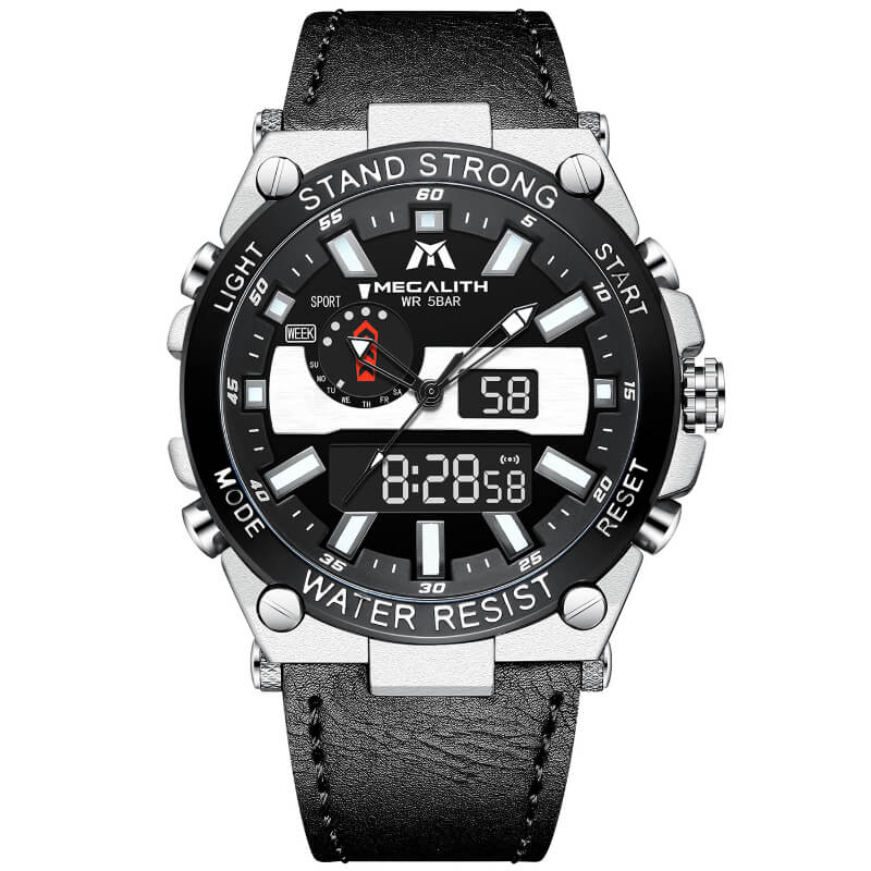 8230M | Quartz Men Watch | Leather Band-megalith watch