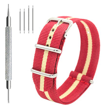 Load image into Gallery viewer, CIVO NATO Strap 4 Packs 18mm 20mm 22mm Premium Ballistic Nylon Watch Bands Zulu Style with Stainless Steel Buckle for Men Women