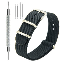 Laden Sie das Bild in den Galerie-Viewer, CIVO NATO-Armband, 4er-Pack, 18 mm, 20 mm, 22 mm, hochwertige Uhrenarmbänder aus ballistischem Nylon, Zulu-Stil mit Edelstahlschnalle für Männer und Frauen