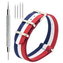 Laden Sie das Bild in den Galerie-Viewer, CIVO NATO-Armband, 4er-Pack, 18 mm, 20 mm, 22 mm, hochwertige Uhrenarmbänder aus ballistischem Nylon, Zulu-Stil mit Edelstahlschnalle für Männer und Frauen