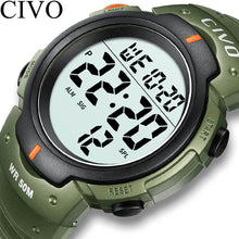 Laden Sie das Bild in den Galerie-Viewer, 1068C | Quartz Digital Men Watch | Rubber Band-megalith watch