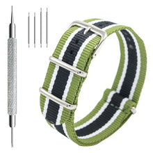 Load image into Gallery viewer, CIVO NATO Strap 4 Packs 18mm 20mm 22mm Premium Ballistic Nylon Watch Bands Zulu Style with Stainless Steel Buckle for Men Women