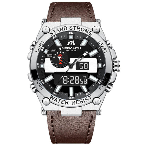 8230M | Quartz Men Watch | Leather Band-megalith watch