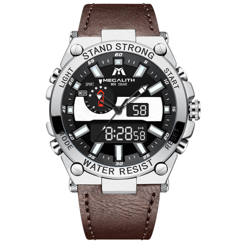8230M | Quartz Men Watch | Leather Band-megalith watch