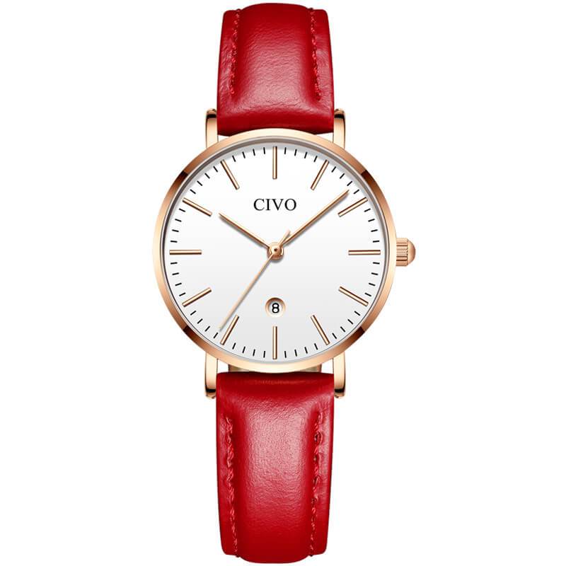 8062C | Quarzuhr für Damen | Lederarmband