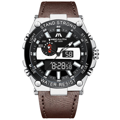 8230M | Quartz Men Watch | Leather Band-megalith watch