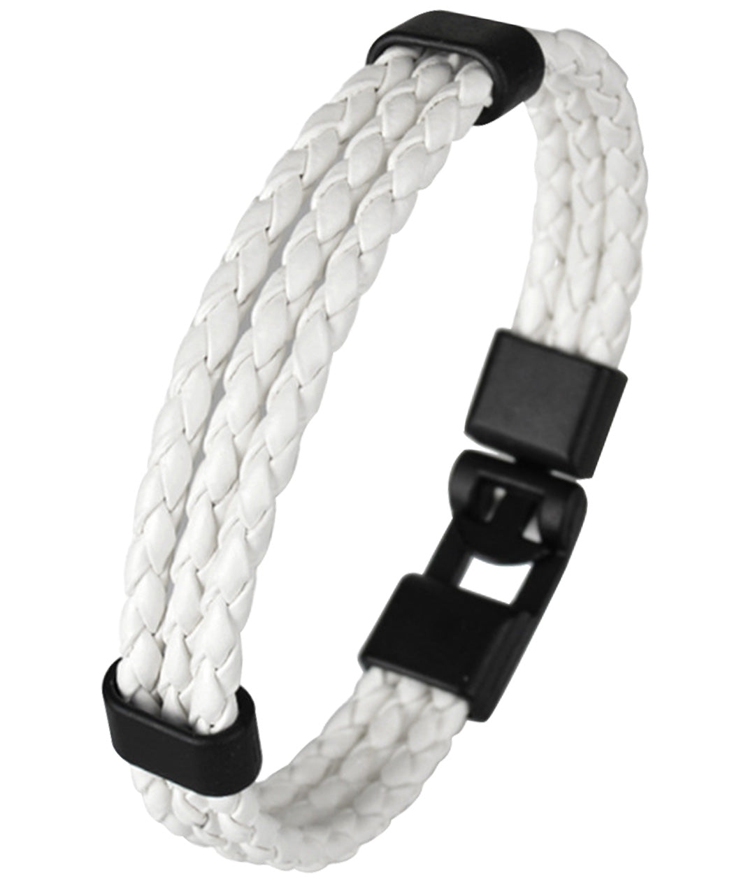 HPOLW Herren Armband,Leder geflochtenes Armband für Herren Damen Sport Retro Armband Personalisierte Armband Geschenke für Herren Schwarz/Braun/Weiß Armband