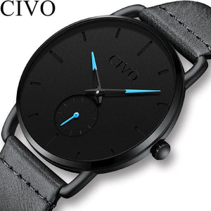 8085C | Quarz-Herrenuhr | Lederarmband