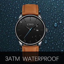Laden Sie das Bild in den Galerie-Viewer, 8082C | Quarz-Herrenuhr | Lederarmband