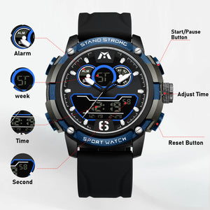 Analog Digital Watch | Rubber Band | 8268M