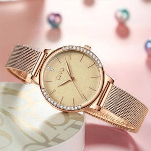 8115C | Quartz Women Watch | Mesh Band-megalith watch