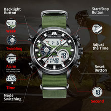 Laden Sie das Bild in den Galerie-Viewer, Analoge Digitaluhr | Nylonarmband | 8276M