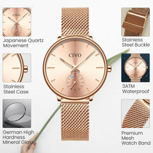 Load image into Gallery viewer, 0124C | Quartz Women Watch | Mesh Band