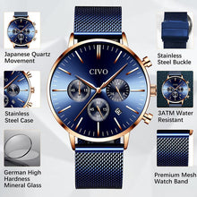 Load image into Gallery viewer, 8073C | Quartz Men Watch | Mesh Band