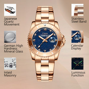 Quartz Women Watch | Stainless steel Band | 8125C