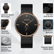 Laden Sie das Bild in den Galerie-Viewer, 0124C | Quarzuhr für Herren | Mesh-Armband