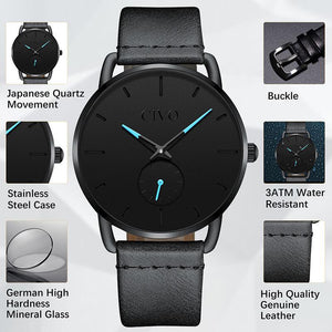 8085C | Quarz-Herrenuhr | Lederarmband