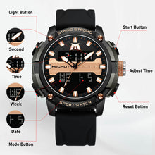 Load image into Gallery viewer, Analog Digital Watch | Rubber Band | 8267M