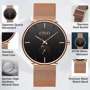 0124C | Quartz Men Watch | Mesh Band