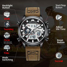 Load image into Gallery viewer, Analog Digital Watch | Leather Band | 8276M