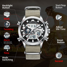 Laden Sie das Bild in den Galerie-Viewer, Analoge Digitaluhr | Nylonarmband | 8276M