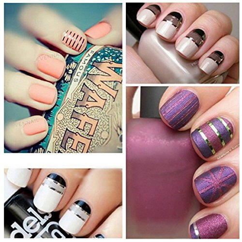 30 Colors Multicolor Mixed Colors Rolls Striping Tape Line Nail Art Decoration Sticker DIY Nail Tip (Basic)
