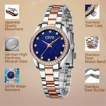 Load image into Gallery viewer, 8119C | Quartz Women Watch | Stainless steel Band-megalith watch