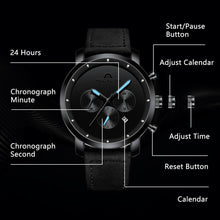 Laden Sie das Bild in den Galerie-Viewer, 8021M | Quarz-Herrenuhr | Lederarmband