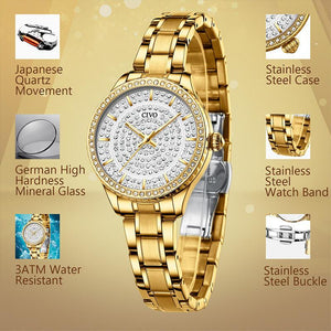 8113C | Quartz Women Watch | Stainless steel Band-megalith watch