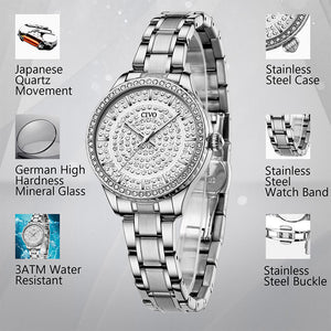8113C | Quartz Women Watch | Stainless steel Band-megalith watch