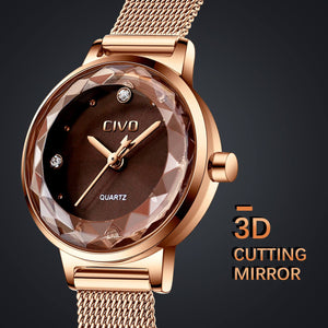 8024C | Quartz Women Watch | Mesh Band