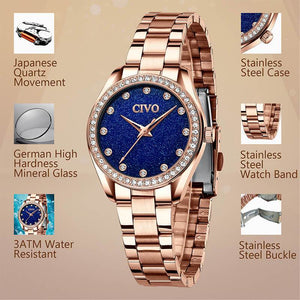 8119C | Quartz Women Watch | Stainless steel Band-megalith watch