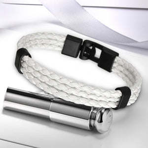 HPOLW Herren Armband,Leder geflochtenes Armband für Herren Damen Sport Retro Armband Personalisierte Armband Geschenke für Herren Schwarz/Braun/Weiß Armband