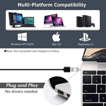 Load image into Gallery viewer, USB Desktop Microphone with Mute Button,Plug&amp;Play Condenser,Computer, PC, Laptop, Mac, PS4 Mic LED Indicator -360 Gooseneck Design -Recording, Dictation, YouTube, Gaming, Streaming (Omnidirectional)