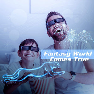Bustuny 3D Glasses Rechargeable 3D Active Shutter Glasses Compatible with Epson Sony 3D Projector, TDG-BT500A, TDG-BT400A ,TY-ER3D5MA, TY-ER3D4MA, Sony Panasonic Samsung 3D TVs
