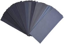 Load image into Gallery viewer, 120 To 3000 Assorted Grit Sandpaper for Wood Furniture Finishing, Metal Sanding and Automotive Polishing, Dry or Wet Sanding, 9 x 3.6 Inch, 36-Sheet