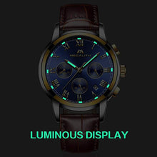 Laden Sie das Bild in den Galerie-Viewer, 0060M | Quarz-Herrenuhr | Lederarmband