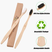 Load image into Gallery viewer, Oteasug Biodegradable Reusable Bamboo Toothbrushes, Bamboo Toothbrush made from Natural wooden and Eco-Friendly BPA Free Bristles, 10 pack form Oteasug