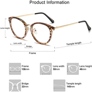 SOJOS Retro Runde Blaulichtfilterbrille TR90 Computerbrille Ashley SJ9001