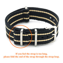 Load image into Gallery viewer, NATO Strap 4/8 Packs - 16mm 18mm 20mm 22mm 24mm Premium Ballistic Nylon Watch Bands Zulu Style with Stainless Steel Buckle